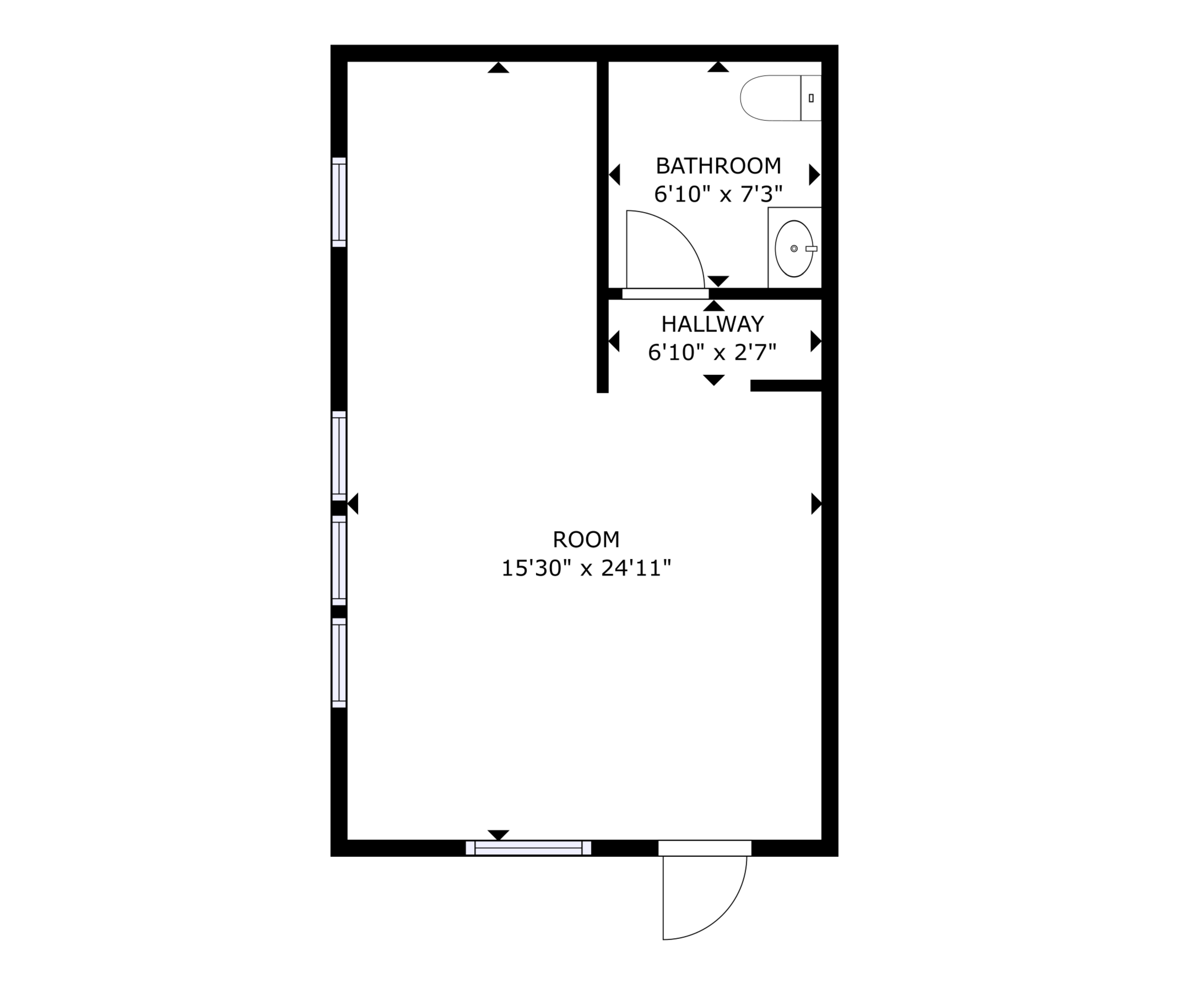 1 Bedroom Floorplan